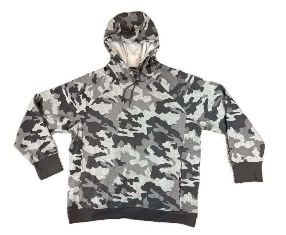 All in Motion Men's Gray Camo Pullover Hoodie Size XXL